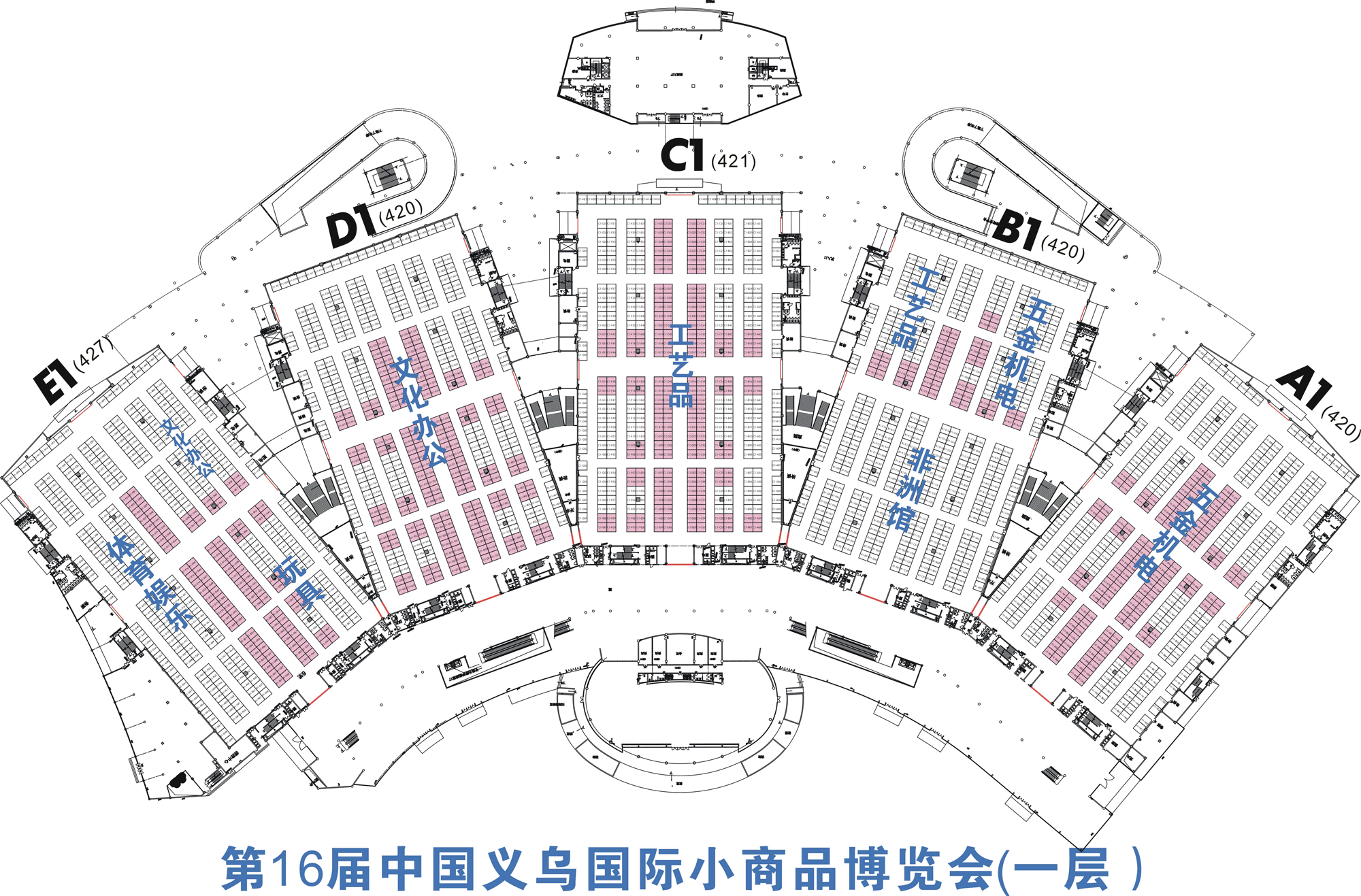 2011第17届中国义乌国际小商品博览会的平面图