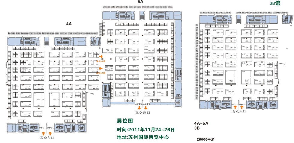 2011苏州LED产品及应用展览会的平面图