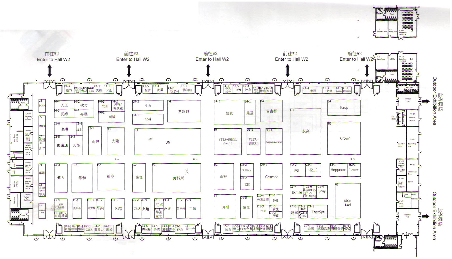 2011亚洲国际物流技术与运输系统展览会的平面图