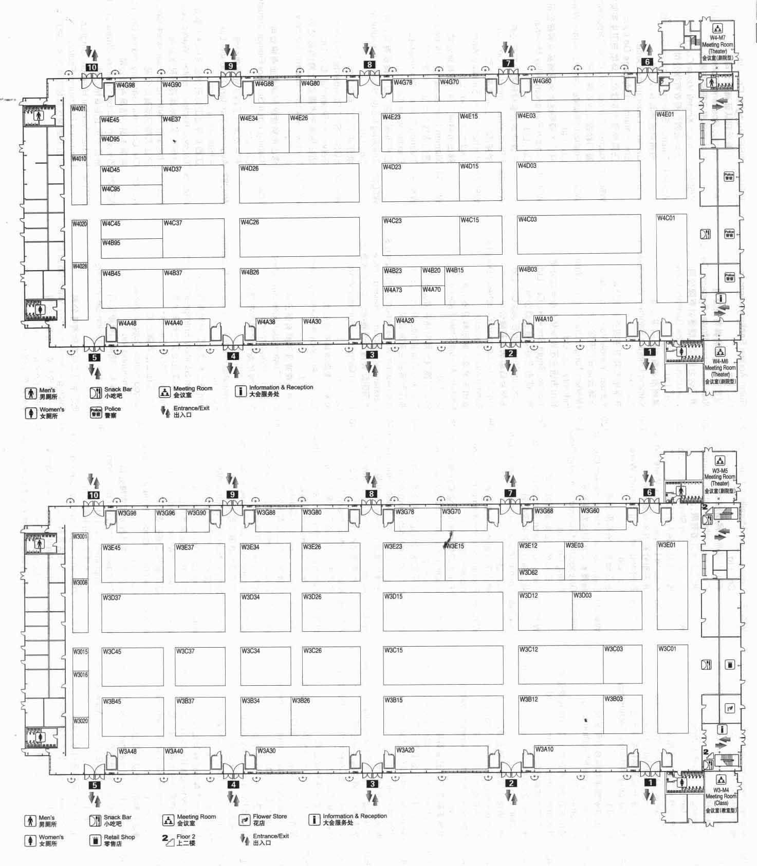 2012第17届中国国际厨房、卫浴设施展览会 2012中国国际建筑贸易博览会及其配套主题展（Kitchen & Bath）的平面图