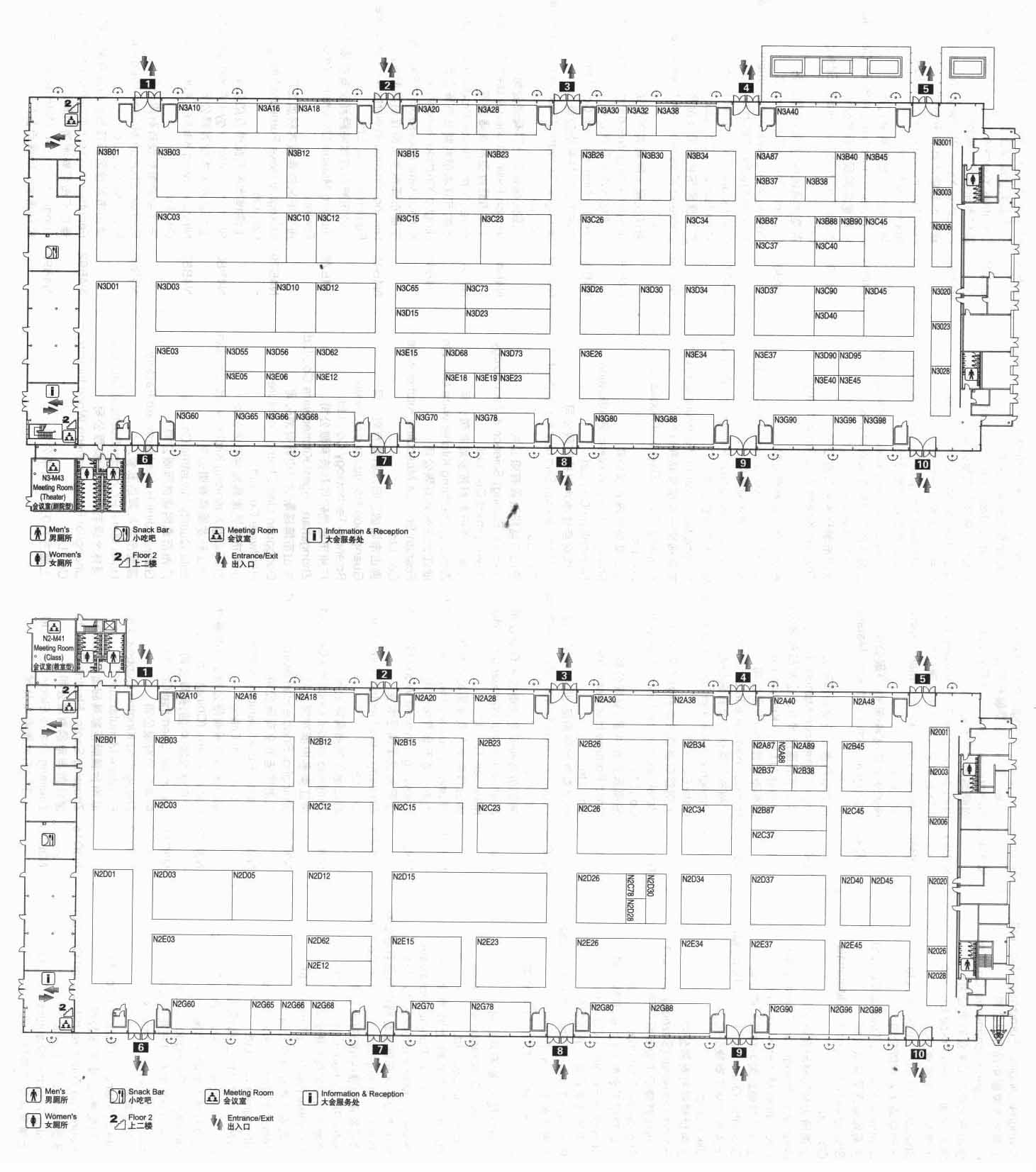 2012第17届中国国际厨房、卫浴设施展览会 2012中国国际建筑贸易博览会及其配套主题展（Kitchen & Bath）的平面图