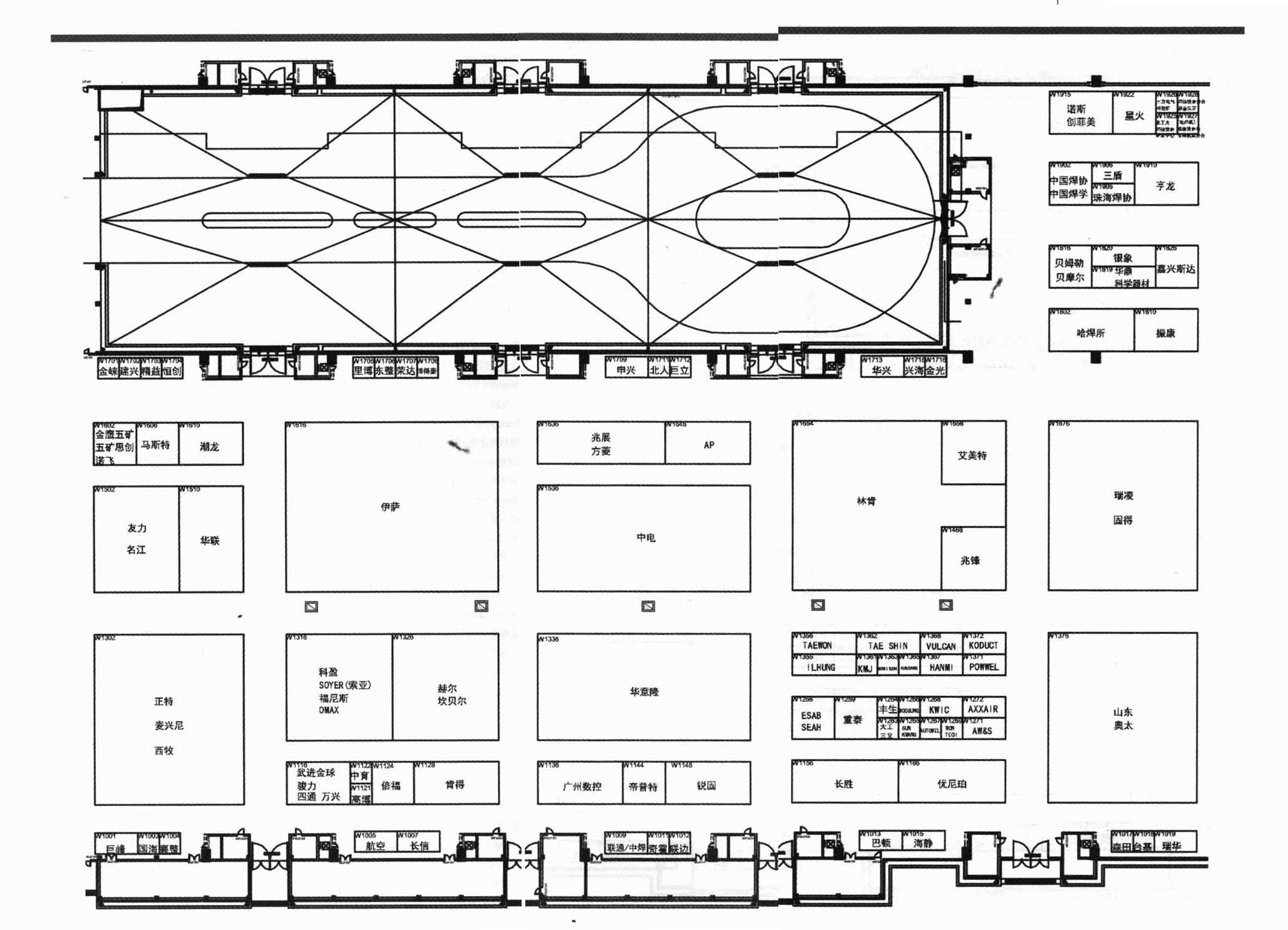 2012第十七届北京·埃森焊接与切割展览会（BEW）的平面图