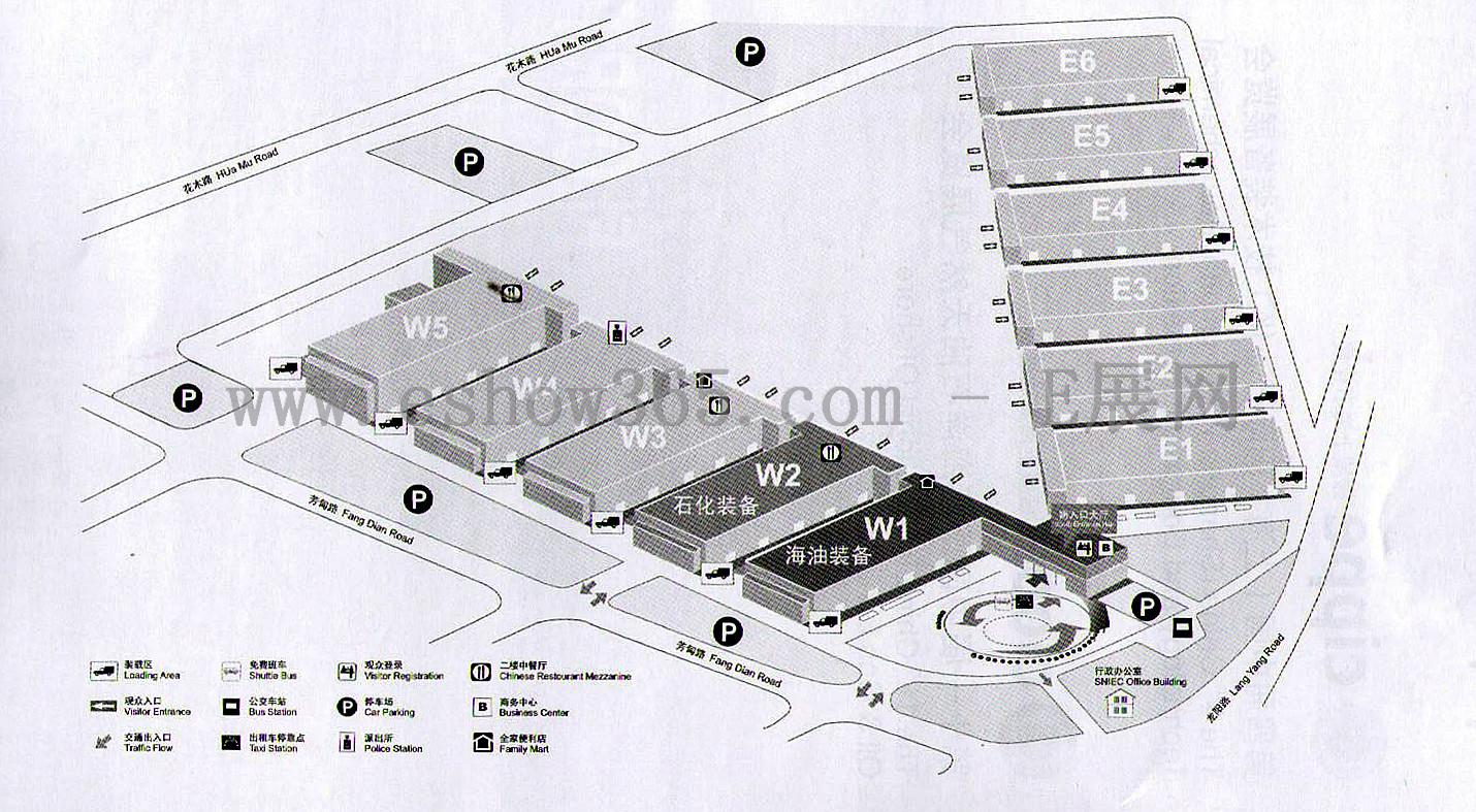 2012cippe第四届中国（上海）国际石油化工技术装备展览会的平面图