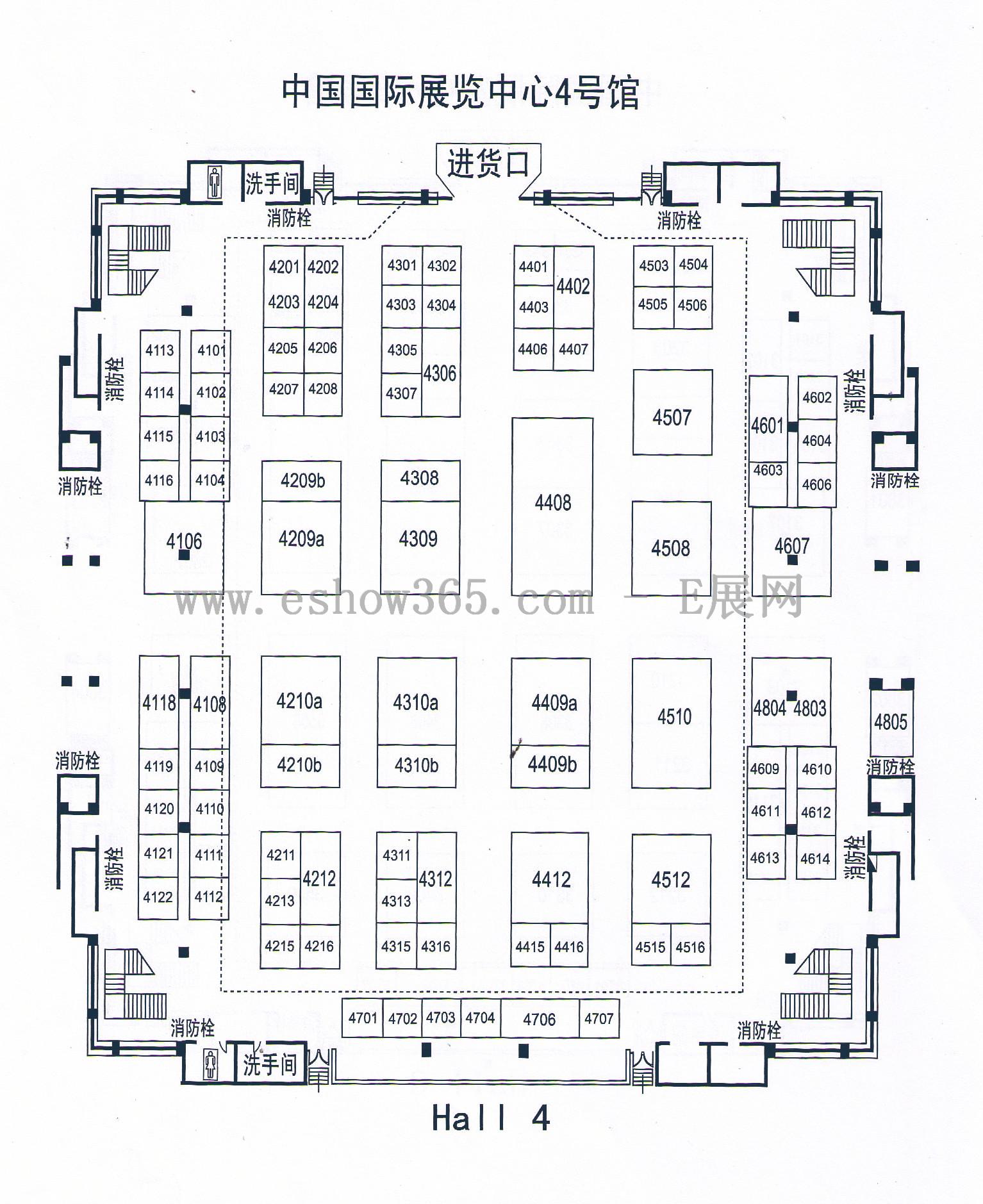 第十七届北京国际激光光电子及光显示产品展览会暨北京国际光电产业博览会  2012第七届北京国际LED产品及应用展览会的平面图