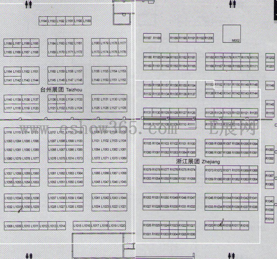 2012中国国际汽车零部件博览会的平面图