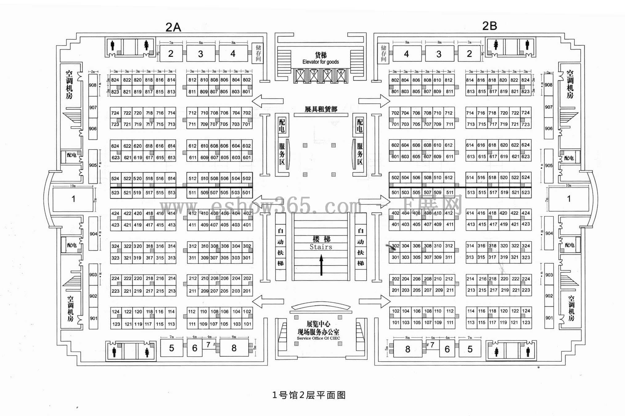 2012中国国际珠宝展（中宝协珠宝展）的平面图