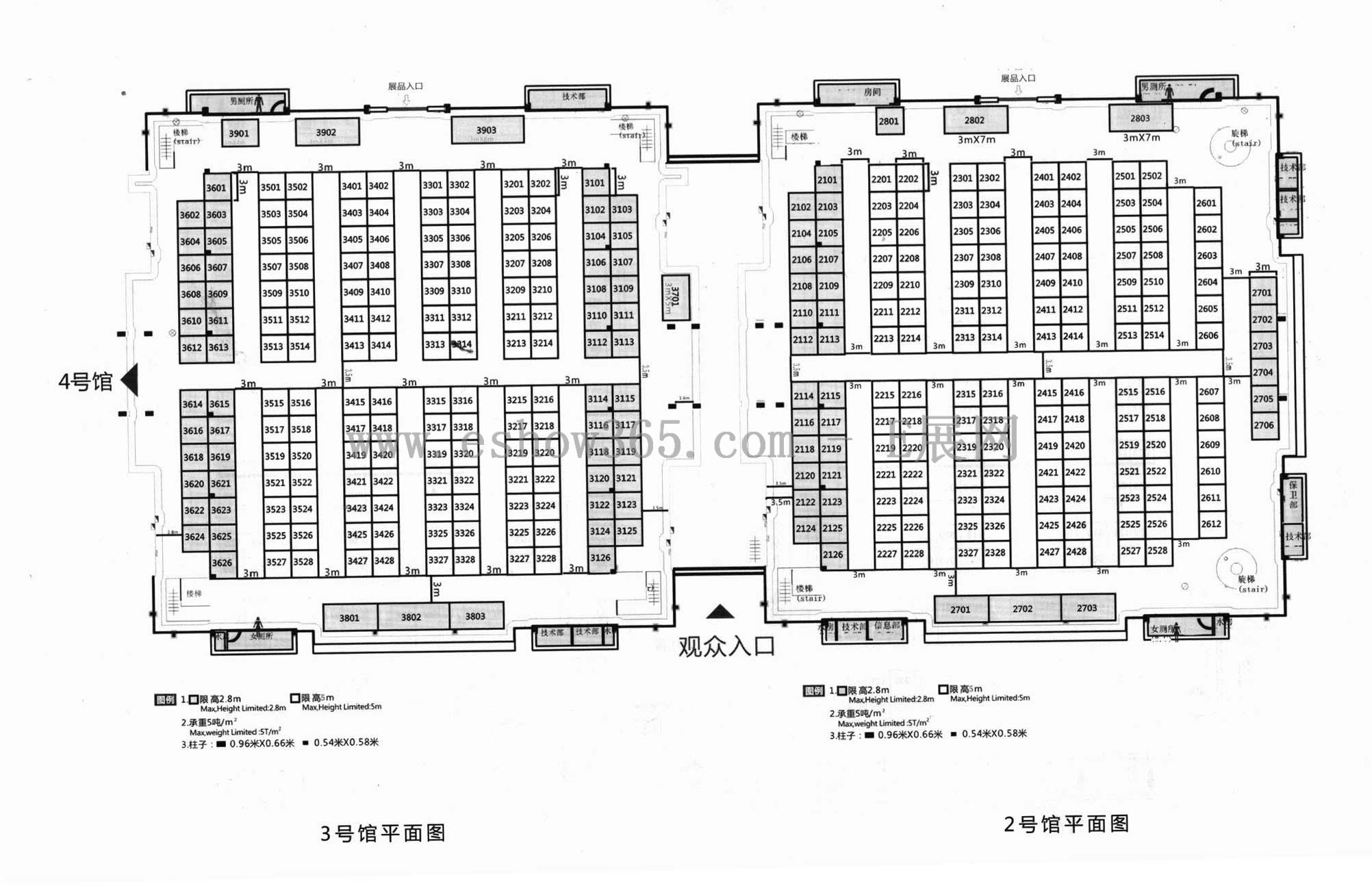 2012中国国际珠宝展（中宝协珠宝展）的平面图