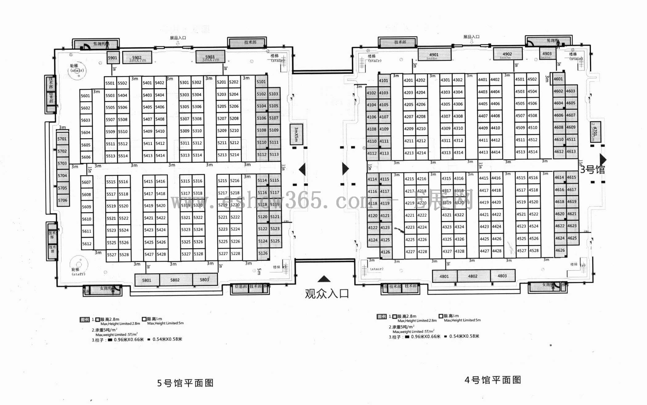 2012中国国际珠宝展（中宝协珠宝展）的平面图