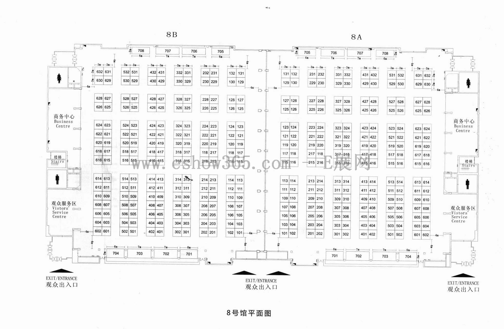 2012中国国际珠宝展（中宝协珠宝展）的平面图