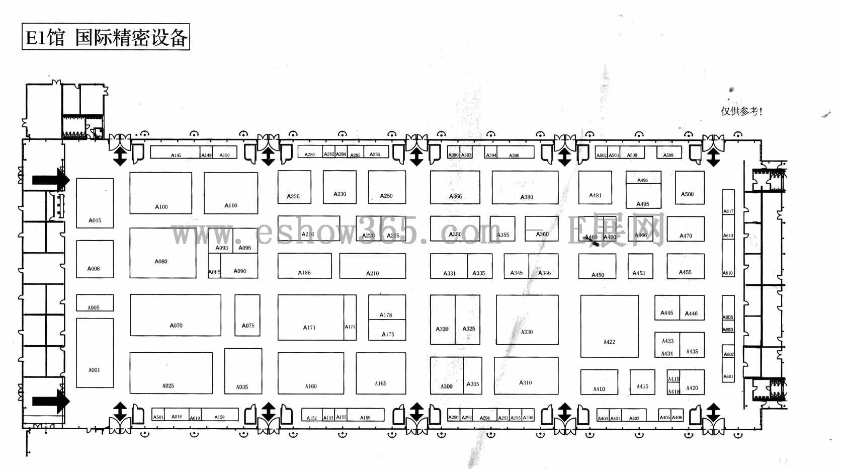 2013中国国际模具、模具设备展览会及相关工业展览会的平面图