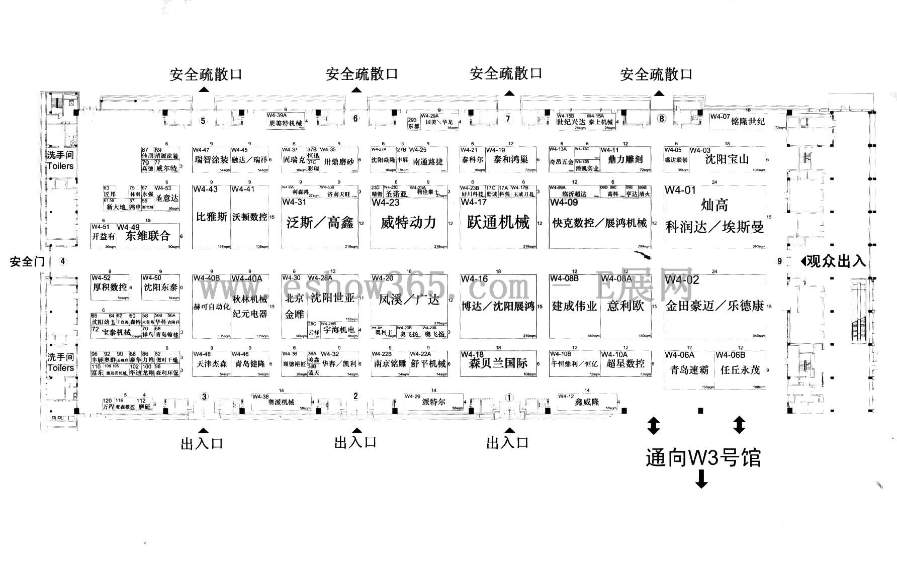 2013第十二届中国国际门业展览会的平面图